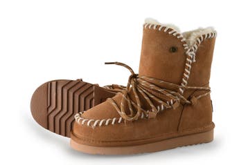 Warmbat Laarzen in maat 36 Cognac, Kleding | Dames, Schoenen, Hoge laarzen, Overige kleuren, Verzenden, Zo goed als nieuw