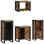 vidaXL Badkamermeubelset met lade 4 pcs Massief Gerecycled, Huis en Inrichting, Badkamer | Badkamermeubels, Verzenden, Nieuw, Overige typen