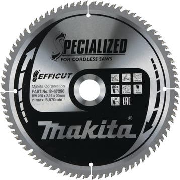 Makita efficut zaagblad hout 260 x 30 x 80Z, Verzenden, Nieuw