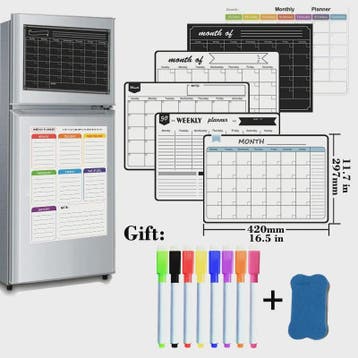 Magnetisch Whiteboard Kalender A3: Maandelijkse & Wekelijkse, Verzenden, Nieuw