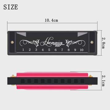 IRIN 10-Gats Kleurrijke C-Toets Harmonica - Perfect voor Beg, Muziek en Instrumenten, Verzenden, Nieuw
