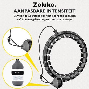 2dekans | Zoluko Hoelahoep XXL - Weighted - Fitness - 130cm, Sport en Fitness, Ophalen of Verzenden, Zo goed als nieuw