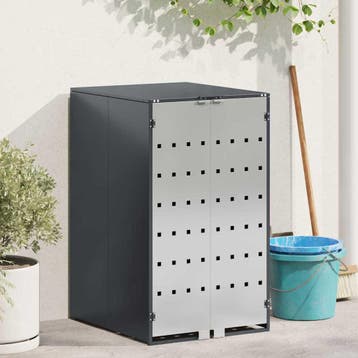 vidaXL Afvalcontaineropslag met gasliftdeksel voor 240L, Verzenden, Nieuw
