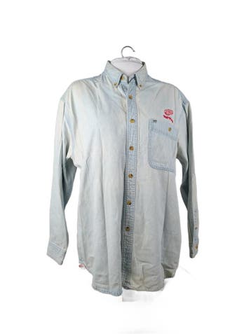 Lee Casual Shirt Heren maat L Lichtblauw Vintage, Ophalen of Verzenden, Nieuw