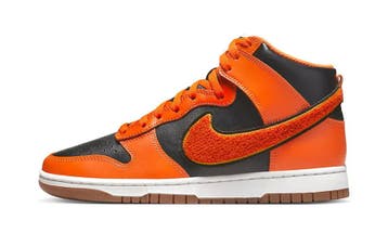Nike Dunk High Retro Chenille Swoosh Safety Orange, Nieuw