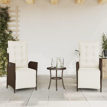 vidaXL Tuinstoelen 2 st verstelbaar met voetensteun poly, Verzenden, Nieuw
