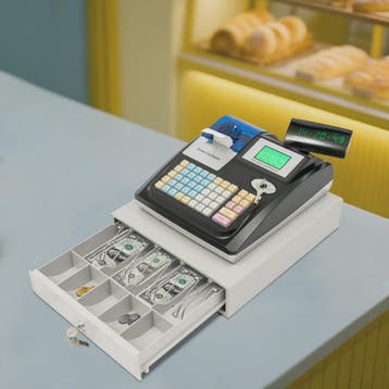 Elektronische Kassaregister met 48 Toetsen en LED Display -, Verzenden, Nieuw