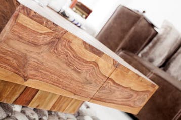 Design massief houten salontafel BOLT 70cm bruin sheesham, Huis en Inrichting, Tafels | Salontafels, Ophalen of Verzenden, Nieuw