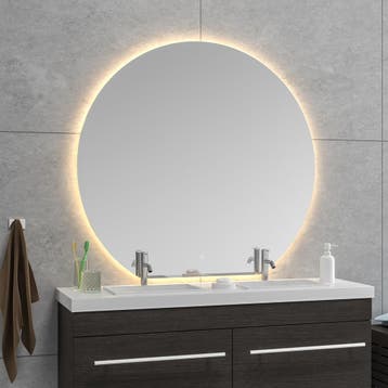 Wiesbaden Tramonto Spiegel - Rond met LED - Dimbaar en, Huis en Inrichting, Ophalen of Verzenden, Nieuw