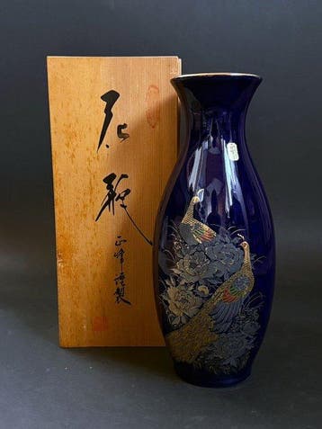Vaas - Keramiek - Japan - Pauw en pioenen (Zonder, Antiek en Kunst
