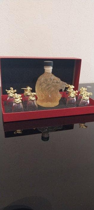 Drankservies (9) - Tête de lion - Glas, Messing -