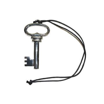 Namaak/nep/housewarming sleutel aan ketting zilver 12 cm -.., Verzenden, Nieuw