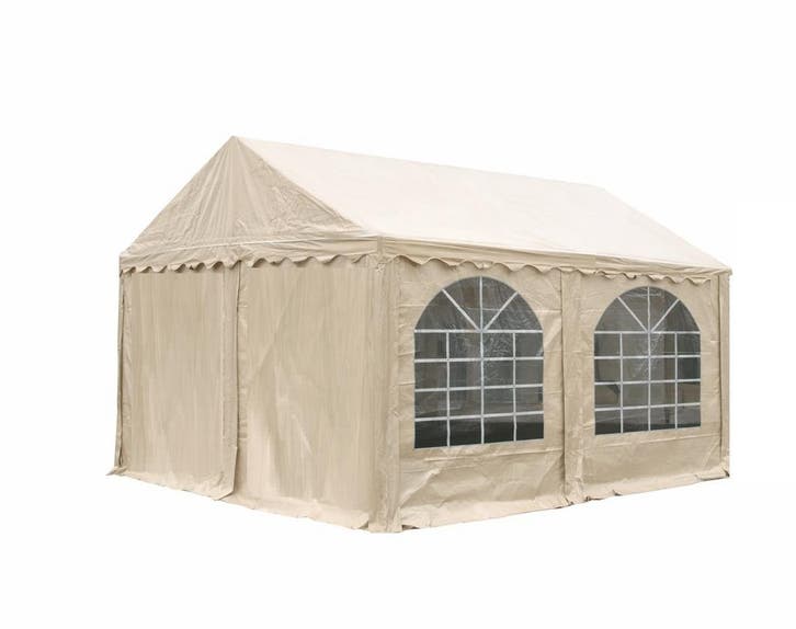 Premium Partytent PVC 4x4x2 mtr in Beige (4x4 meter), Tuin en Terras, Partytenten, Partytent, Nieuw, 2 meter of meer, Verzenden