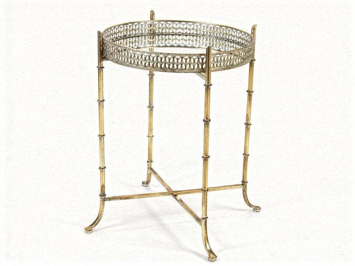 Salontafel - Staal - Gold Mirror Top, Antiek en Kunst, Kunst | Designobjecten