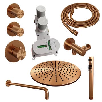 Brauer Copper Carving Thermostatische Regendoucheset Inbouw, Ophalen of Verzenden, Nieuw