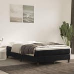 vidaXL Boxspring bed 120x200 cm fluweel zwart, Huis en Inrichting, Verzenden, Zwart, Nieuw, Twijfelaar