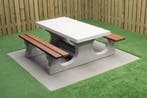 Rockwood® Betonnen Picknickset DeLuxe 1.80m, Ophalen of Verzenden, Nieuw, Rechthoekig, Hout