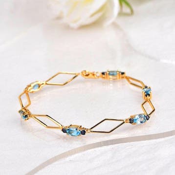 Zonder minimumprijs - Armband Zilver - Gemengde edelstenen -, Nieuw