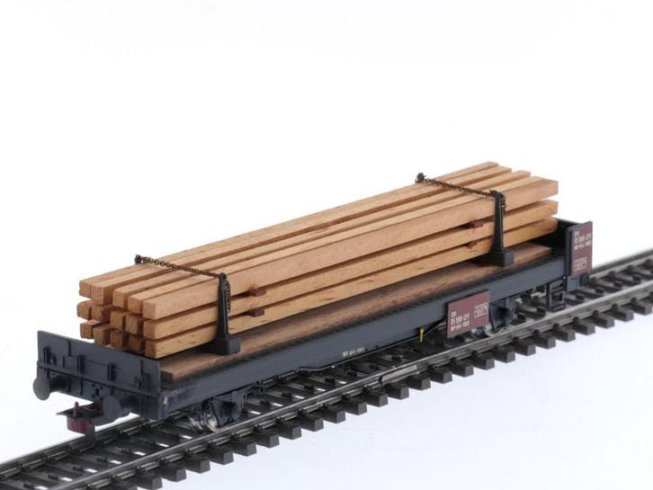 Schaal H0 Metropolitan 8020 Houten Ladingwagon KP Bios-Ho..., Hobby en Vrije tijd, Modeltreinen | H0, Gelijkstroom, Wagon, Gebruikt