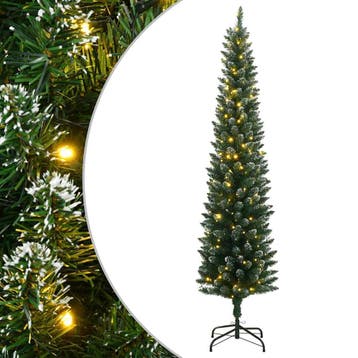 vidaXL Kunstkerstboom smal met 300 LEDs 210 cm, Diversen, Verzenden, Nieuw