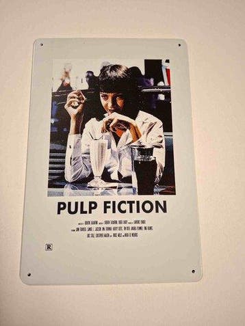 Pulp Fiction Metalen Bordje 20 bij 30 cm nieuw, Verzenden, Nieuw