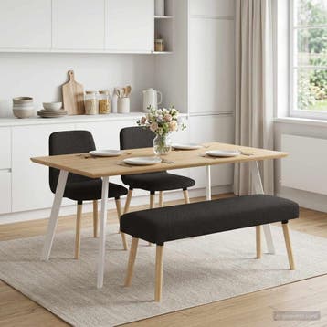 vidaXL Bank Effen Zwart 110 x 40 x 46 cm Bouclé, Huis en Inrichting, Banken | Bankstellen, Verzenden, Nieuw, Stof