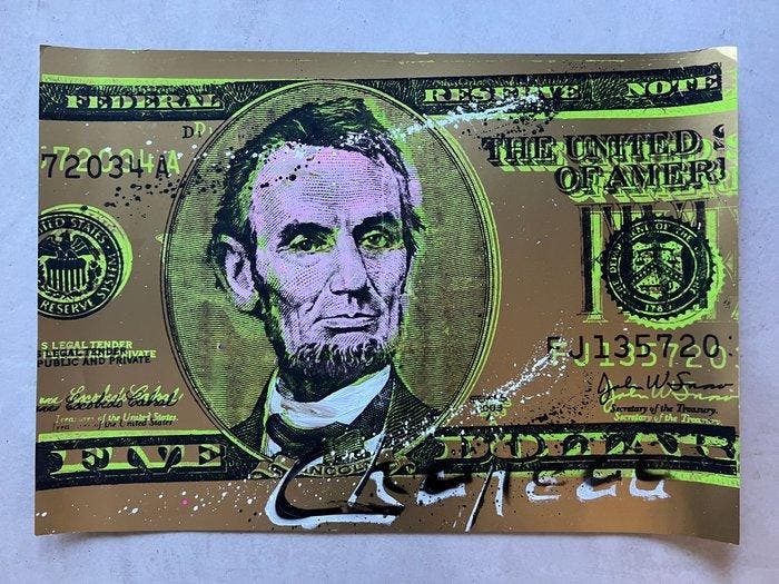 Ronald Chapeau (1969) - Lincoln Dollar Gold, Antiek en Kunst, Kunst | Designobjecten