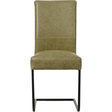 Leren eetkamerstoel Remix - Vintage Olive (olijf/groen) -, Overige kleuren, Nieuw, Ophalen of Verzenden, Industrieel, Modern