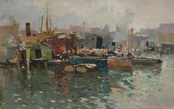 Ezelino Briante (1901-1971) - Marina, Antiek en Kunst