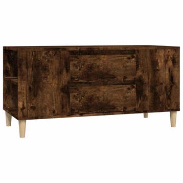 vidaXL Tv-meubel 102x44,5x50 cm bewerkt hout gerookt, Minder dan 50 cm, Verzenden, Nieuw, Minder dan 100 cm