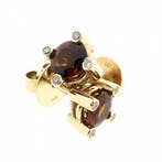 Bron Jewelry gouden oorbellen met citrien en diamanten; 0..., Gebruikt, Overige kleuren, Ophalen of Verzenden, Met edelsteen