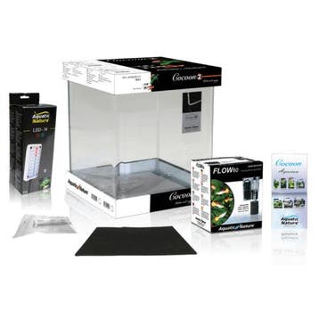 Aquarium COCOON LED 2 (18,5 L) 25x25x30H, Ophalen of Verzenden, Nieuw