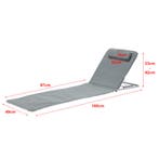 [en.casa] Strandmat Cellorigo met rugleuning set van 2 donke, Tuin en Terras, Tuinsets en Loungesets, Verzenden, Nieuw
