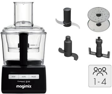Magimix CS 3160 Foodprocessor - Keukenmachine - Zwart, Ophalen of Verzenden, Zo goed als nieuw