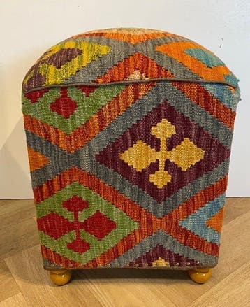 Kelim Poef(Ongebruikt/Nieuw) - Tapijt - 36 cm - 36 cm, Nieuw