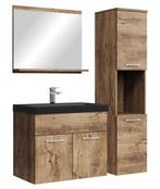 Badkamermeubel Set Montreal 60 x 35 cm Bruin Eiken Badmeubel, Huis en Inrichting, Badkamer | Badkamermeubels, Verzenden, Nieuw