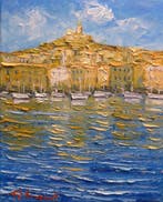 R. Vincent (1954) - Le port de Marseille en Provence oeuvre