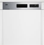 Beko DSN28431X - Half-geïntegreerde Inbouw Vaatwasser - 60, Ophalen of Verzenden, Zo goed als nieuw, 85 tot 90 cm
