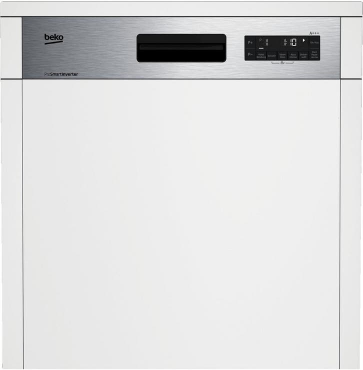 Beko DSN28431X - Half-geïntegreerde Inbouw Vaatwasser - 60, Witgoed en Apparatuur, Vaatwasmachines, Zo goed als nieuw, 85 tot 90 cm