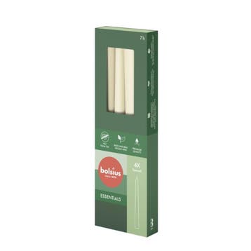 Gotische Kaarsen Soft Pearl - 4 Stuks, Nieuw