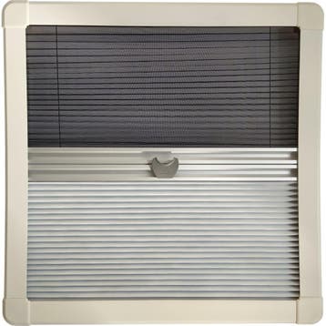 Horrex Gebogen Duo Plissé R5000 Crèmewit 852x349, Nieuw