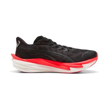 Puma Deviate NITRO 4 Hardloopschoenen Heren Zwart/Rood - 45, Kleding | Heren, Ophalen of Verzenden, Nieuw