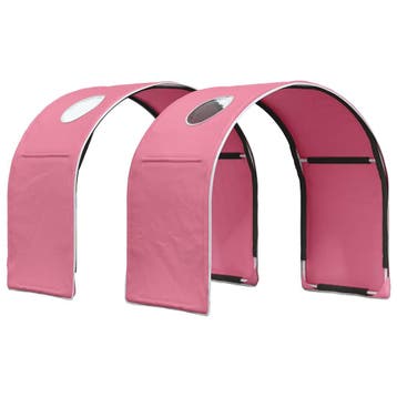 vidaXL Bedtunnel voor kinderbedden 2 st Roze Polyester, Verzenden, Nieuw