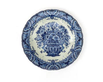 Een Delfts Blauw wandbord, De Porceleyne Fles, 1945/46, Antiek en Kunst