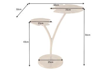 Decoratieve bijzettafel GINKGO LEAFS 50cm goud handgemaakt, Ophalen of Verzenden, Nieuw