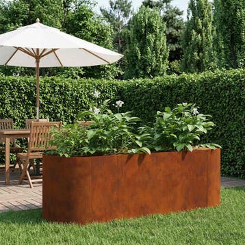 vidaXL Verhoogd Tuinbed weervast staal 120 x 40 x 40 cm, Verzenden, Minder dan 60 cm, Nieuw, Metaal