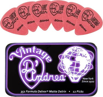 DAndrea - Delrex - Plectrum - Blikje met plectrums 0.50 mm, Muziek en Instrumenten, Instrumenten | Toebehoren, Ophalen of Verzenden
