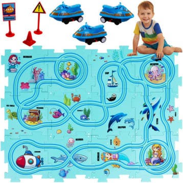 Kruzzel Educatieve puzzel speelmat met onderwater thema v..., Kinderen en Baby's, Speelgoed | Overig, Ophalen of Verzenden, Nieuw