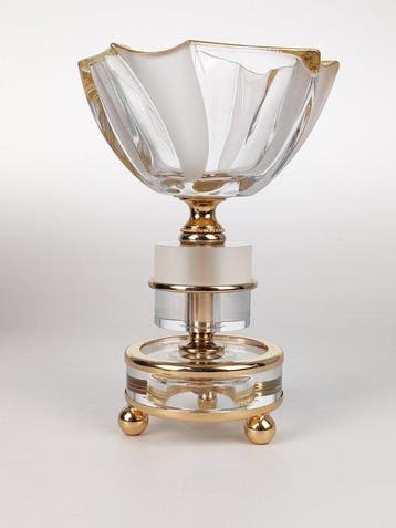 SECOLOVENTESIMO - Bokaal - Verguld messing, Kristal, 24 kt
