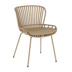 *WOONWINKEL* Kave Home Suprika Kunststof Eetkamerstoel Beige, Verzenden, Nieuw, Kunststof